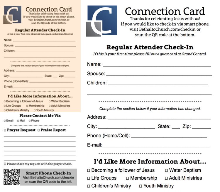 Free Connection Card Template ChurchMag