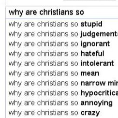 Google Search: Why Are Christians So…