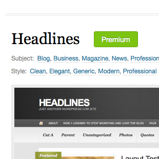 WordPress.com to Offer Premium Themes