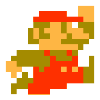 8-bit Mario Projected on Public Sidewalk