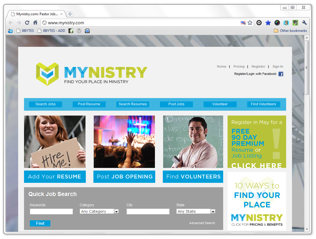 MYNISTRY: Free Job Listings in the Month of May