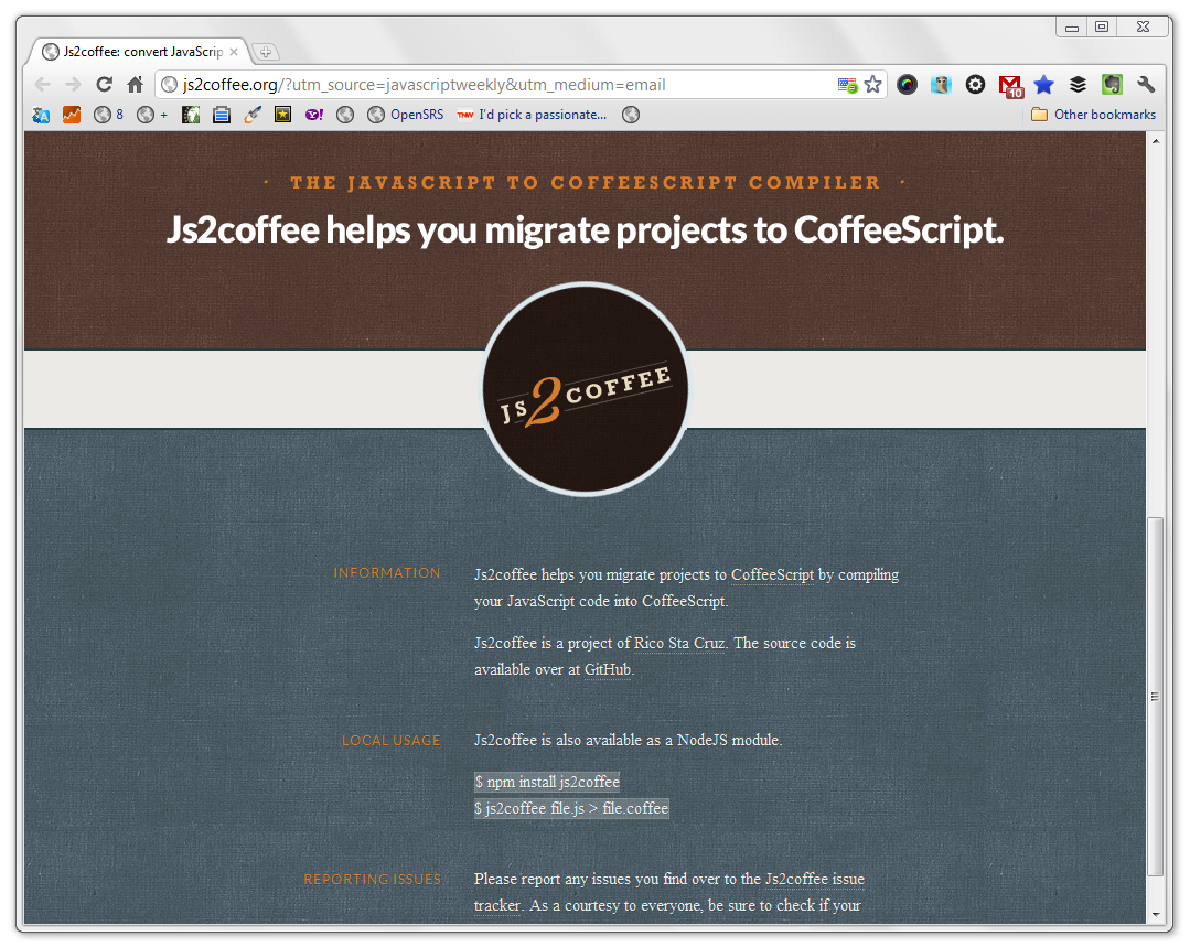 coffee script to js