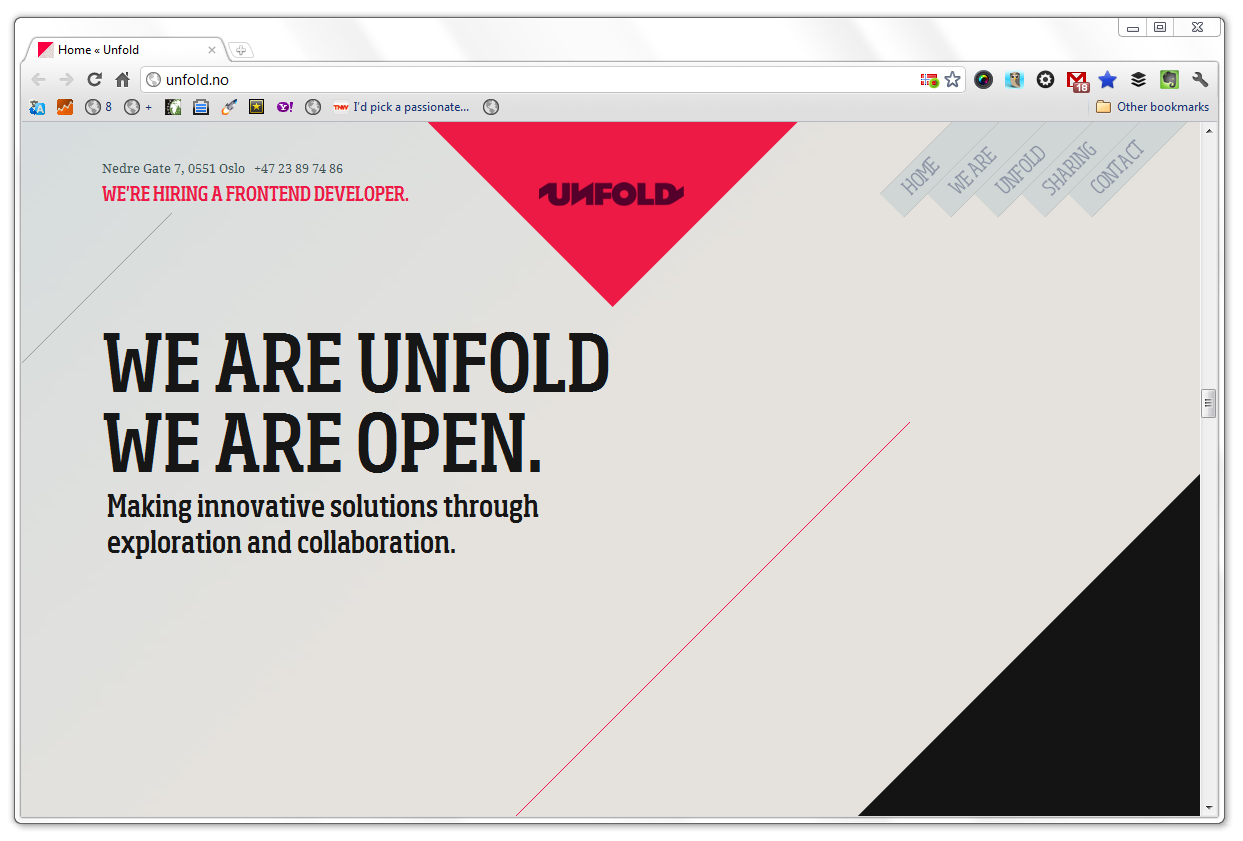 Web Design Inspiration: Unfold
