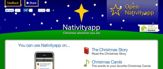 nativity app site screenshot