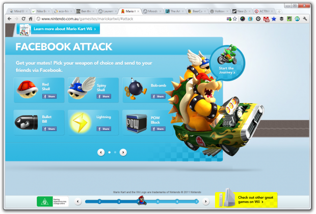 parallax scrolling mario kart nintendo wii