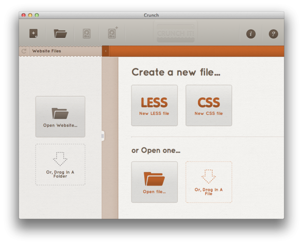 crunch! less css editor compiler