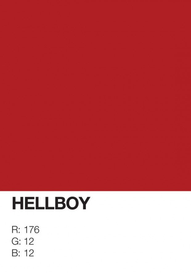 pantone superhero hellboy