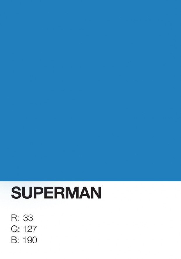 pantone superhero superman