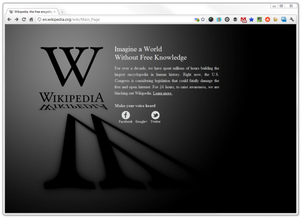 Wikipedia sopa blackout