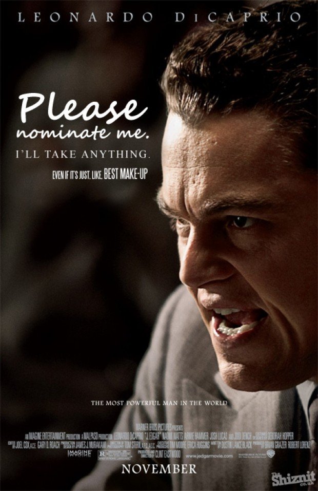 Accurate 2012 Oscar-Nominated Movie Posters