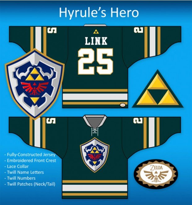 link legend of zelda hockey jersey