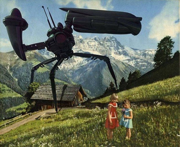sci-fi vintage postcards