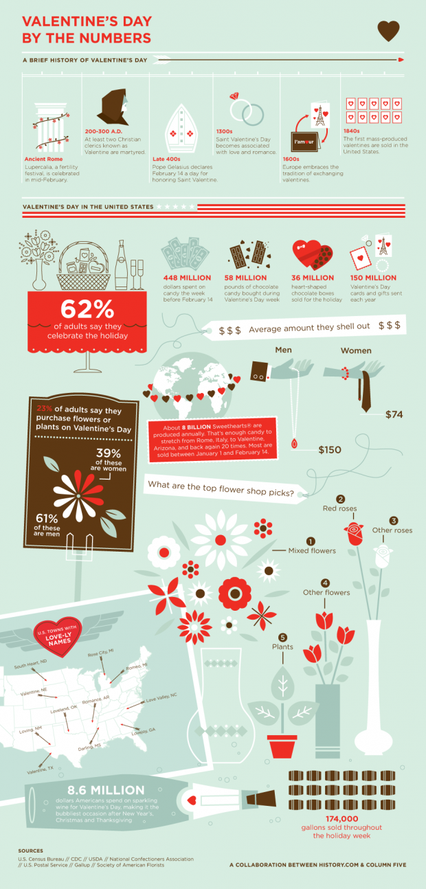 valentines day infographic