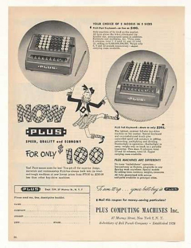 vintage computer ads 1940s plus computing adding machines