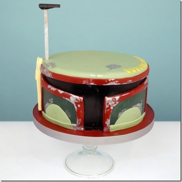 boba fett star wars birthday cake