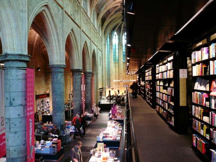 Old Church Converted into a Modern Bookstore