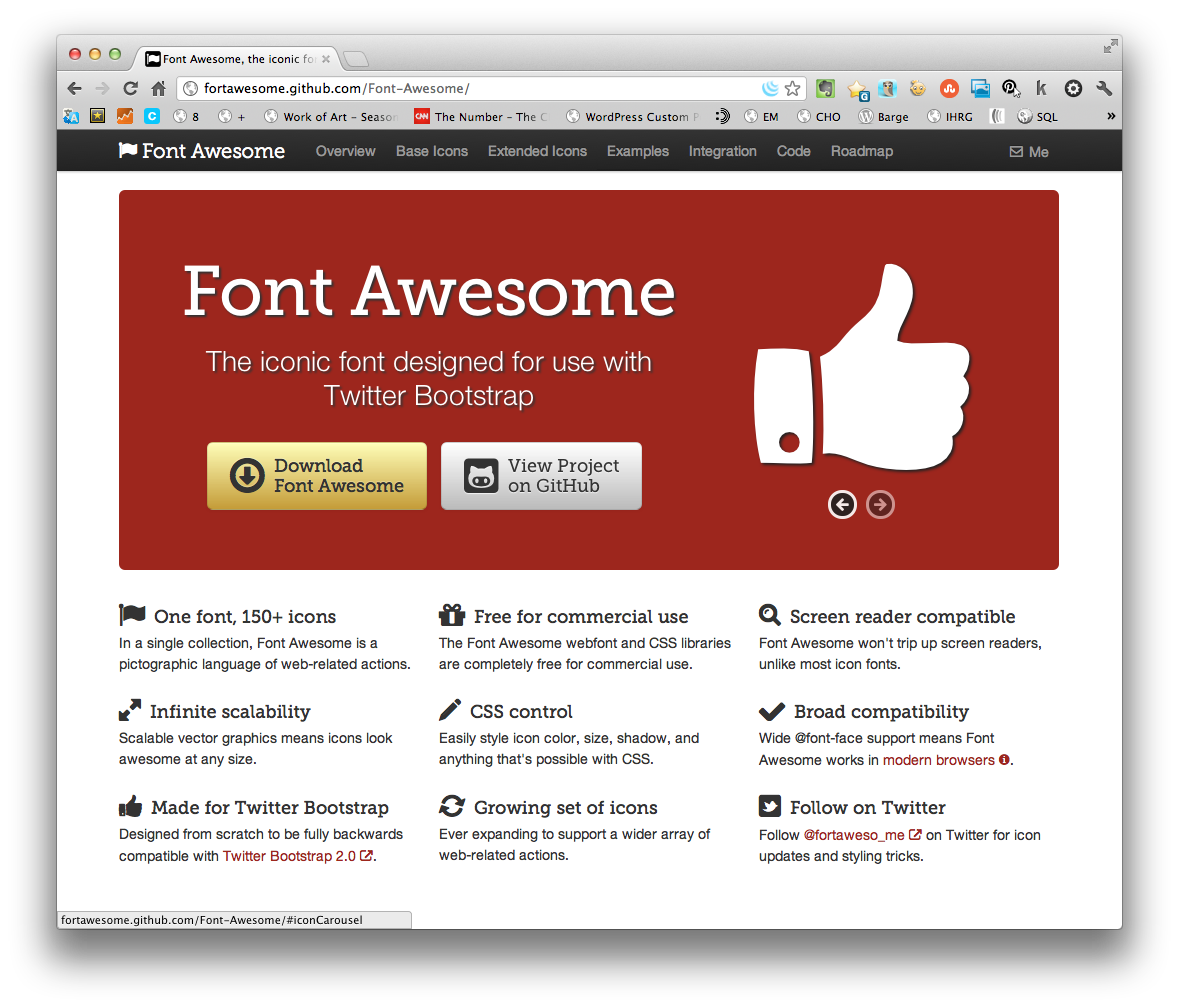 150+ Awesome Icons via CSS