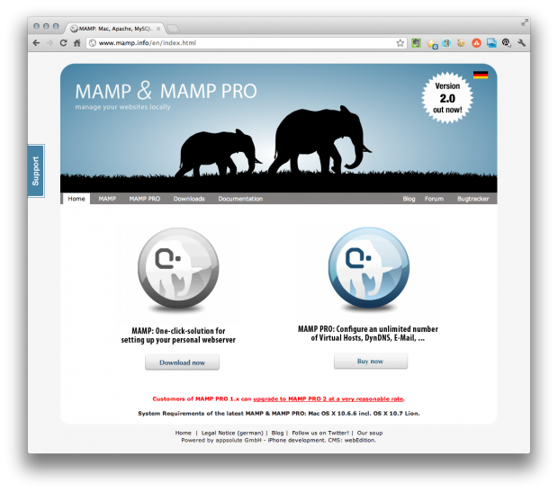 mamp pro website