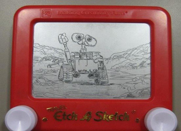 wall-e pixar etch a sketch