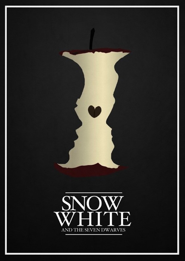 minimal disney movie poster snow white