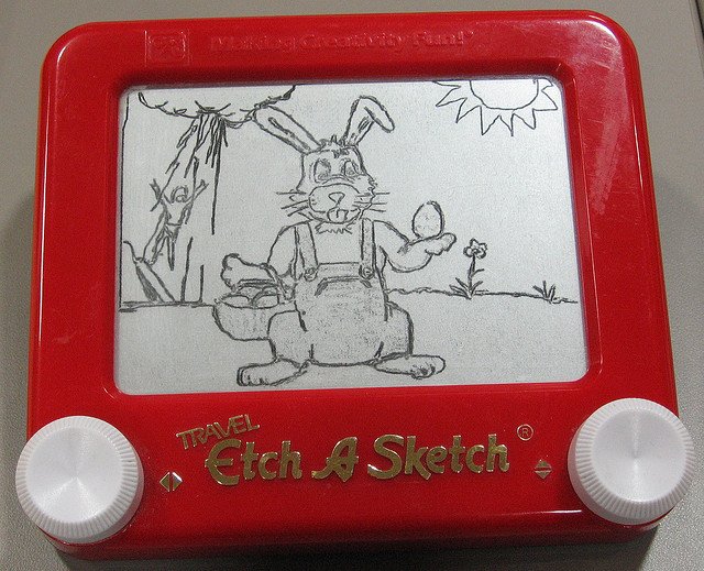 easter bunny etch a sketch