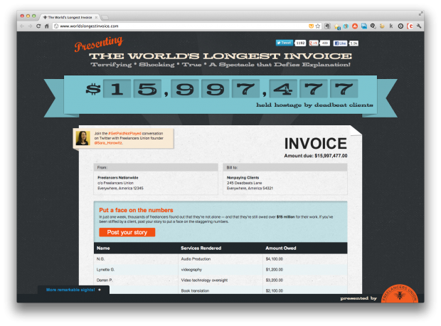 the worlds longest invoice