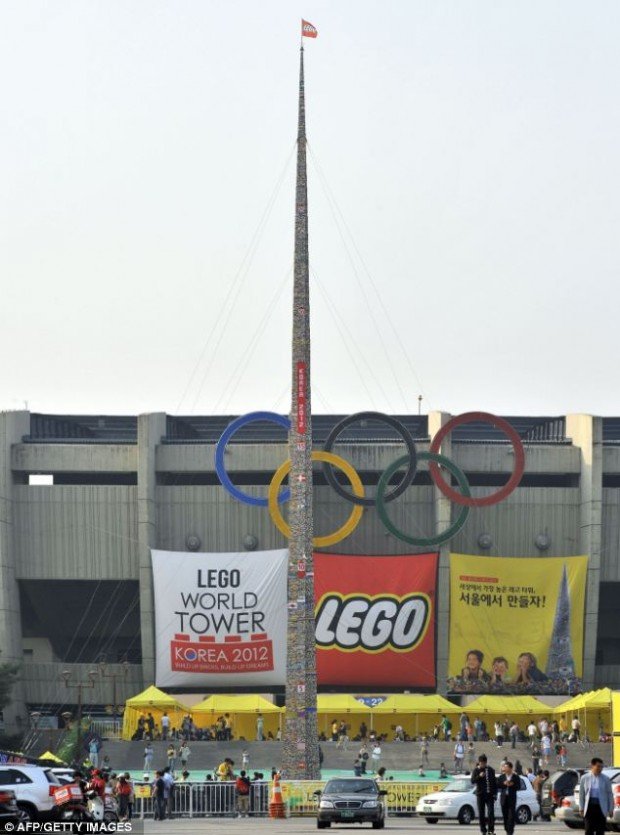 world record tallest lego tower