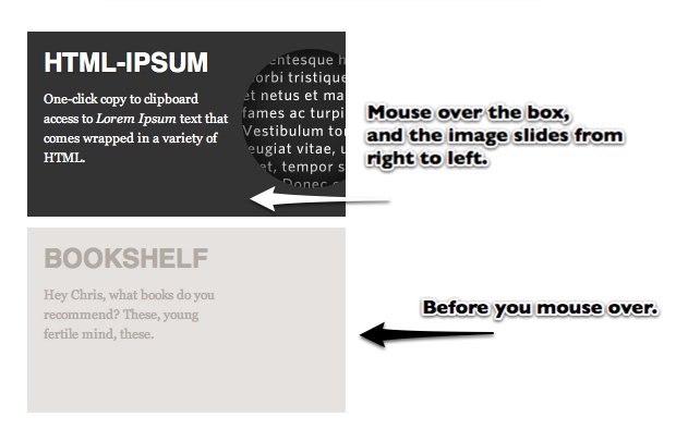 css3 button slide image mouseover