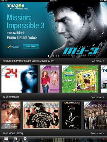 Amazon Instant Video Now Available On iPad