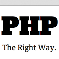 php the right way