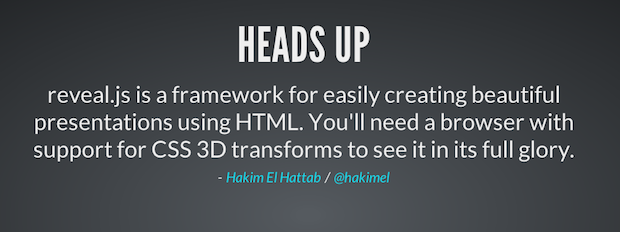 reveal.js – Amazing HTML5 Presentations