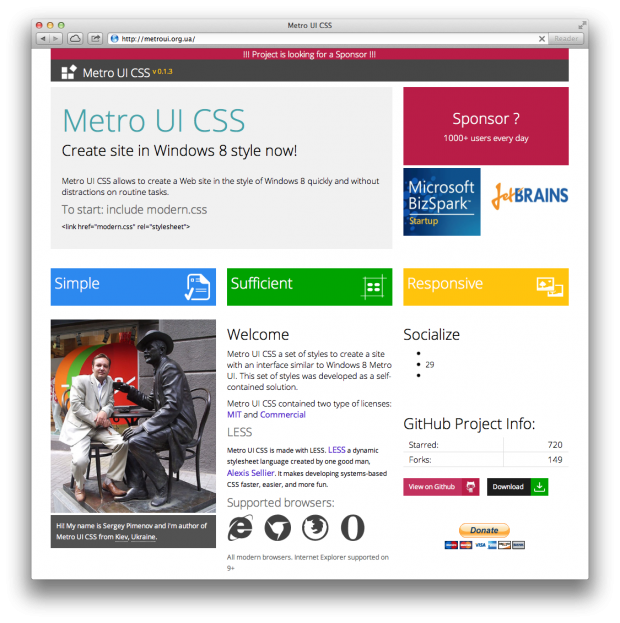 METRO CSS Screen
