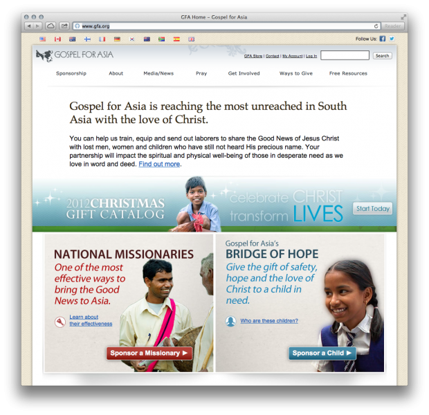 Gospel for Asia Website