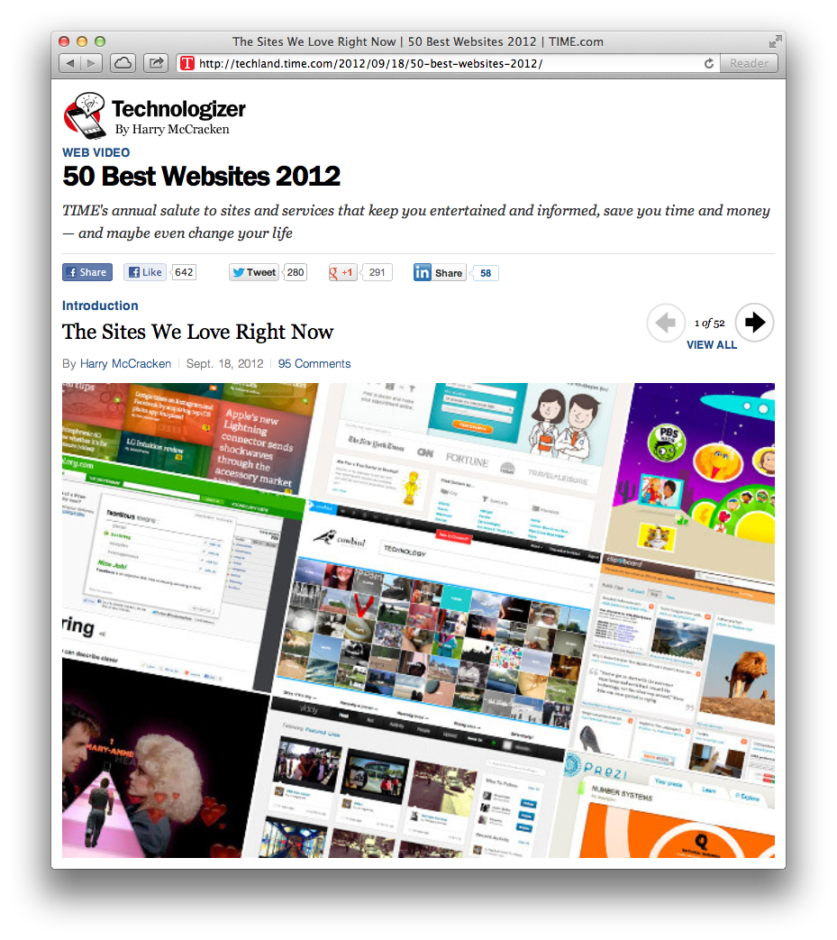 Pottermore, 50 Best Websites 2012