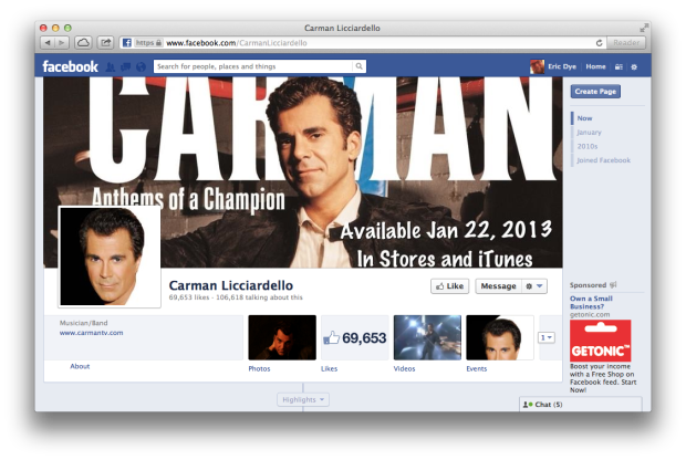 Carman Facebook Screenshot
