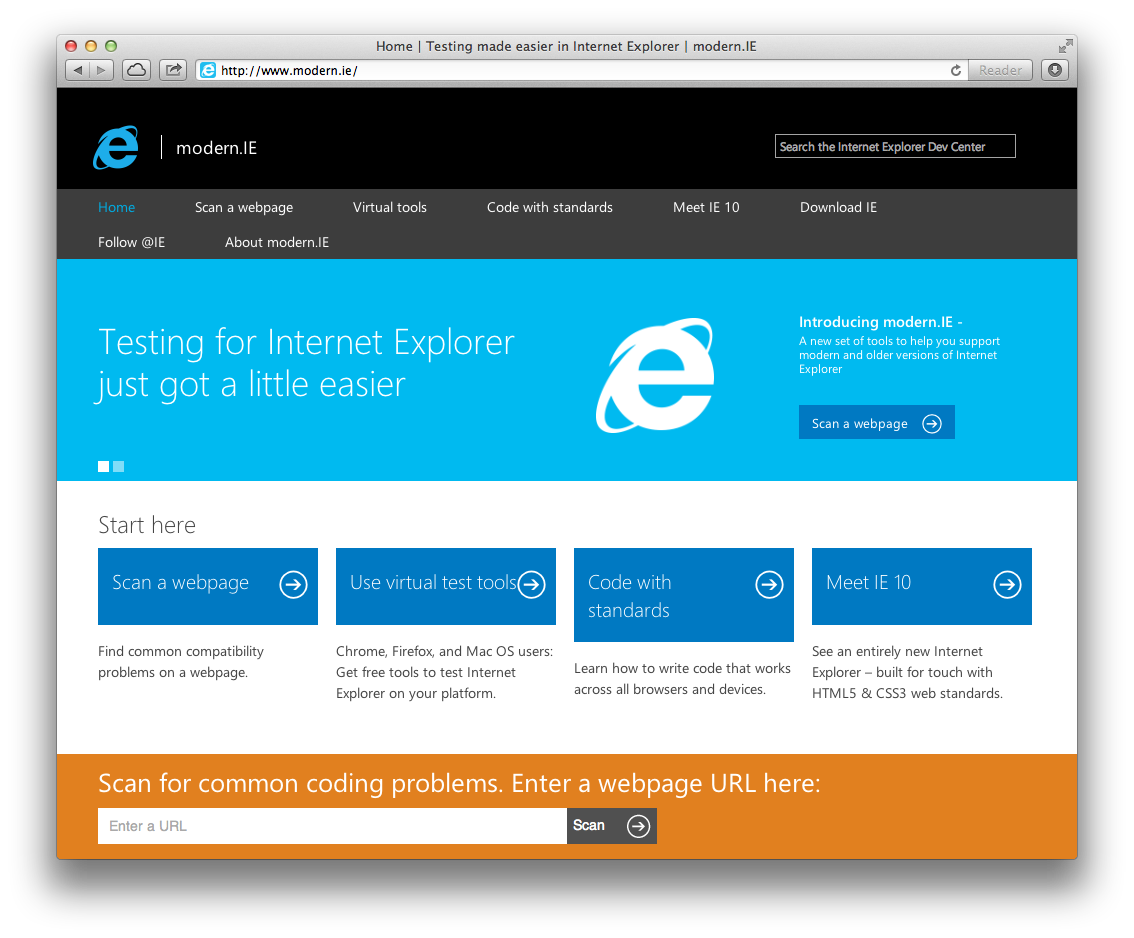 Microsoft Launches Modern.IE for Easier Development Testing