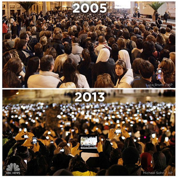 Compare & Contrast: St. Peter’s Square in 2005 and 2013