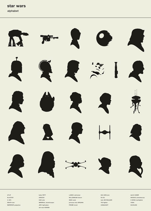 Star Wars Silhouettes Alphabet