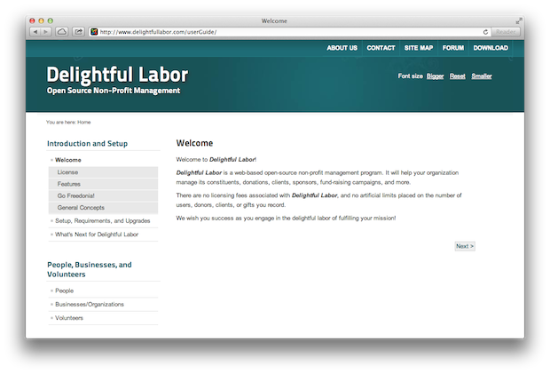 Delightful Labor: Open Source Non-Profit Management