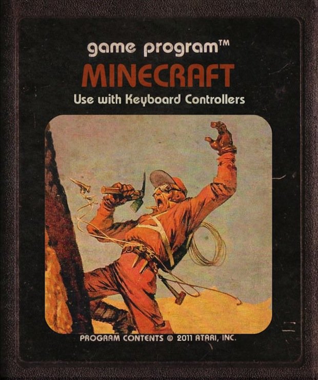 Modern-video-games-as-Atari-Cartridges Minecraft