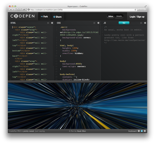 hyperspace css3