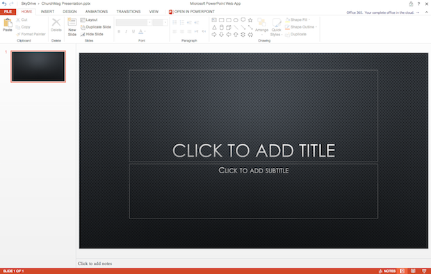 SkyDrive PowerPoint