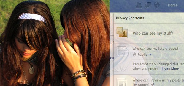 Teen Girls Whisper with Facebook Privacy Settings