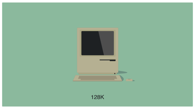 Minimalist Illustration of Mac History