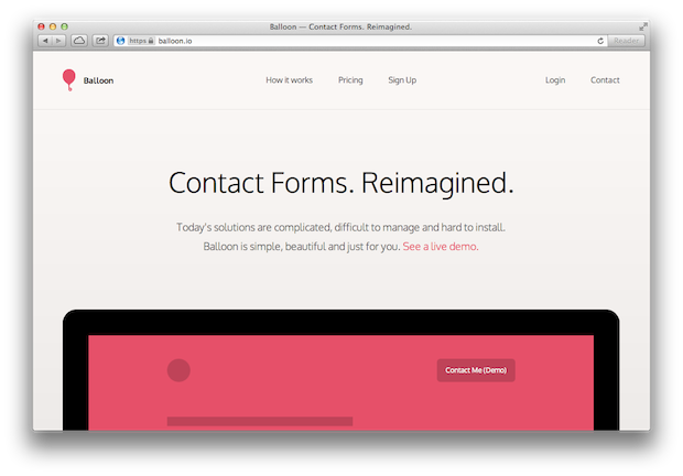 Balloon Contact Form