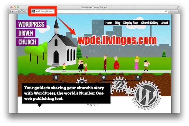 WordPress Drive Church URL