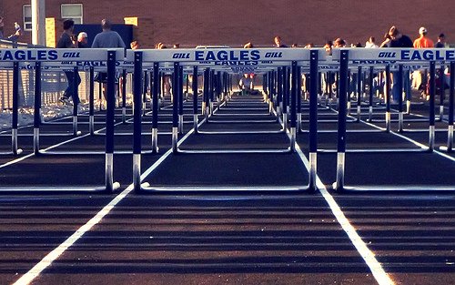 picture of hurdles from a track meet