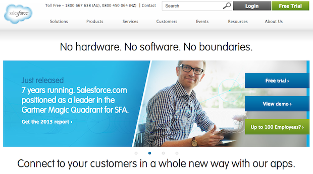 Salesforce CRM Screen