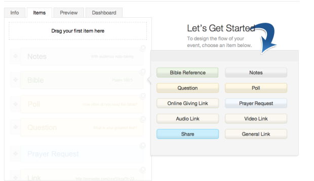 YouVersion Live Event editing options