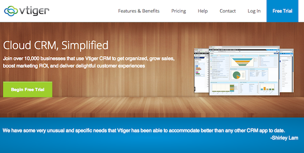 Vtiger CRM Screenshot